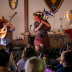 Celtic folk band playing live