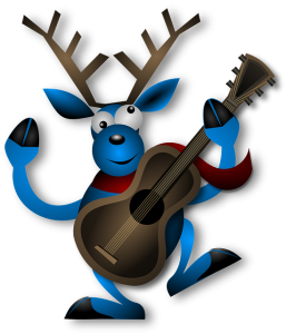 reindeer with guitar